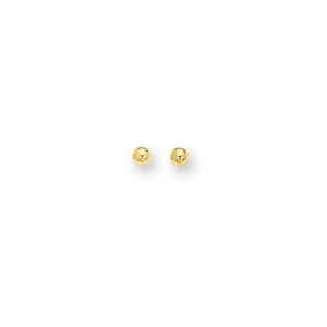 14Kt Yellow Gold 4.0mm Shiny Ball Post Earring
