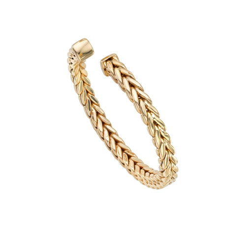 14K Yellow Gold Franco Cuff Bangle