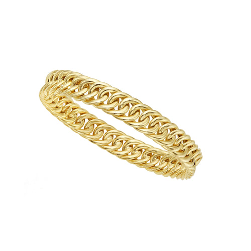 14K Yellow Gold Eternity Chain Slip-on Bangle