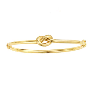 14K Yellow Gold 7" Amore Knot Bracelet with Box Clasp