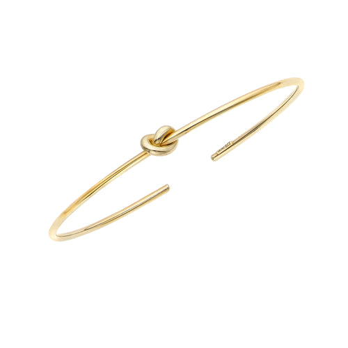 14K Yellow Gold Amore Knot Cuff Bangle