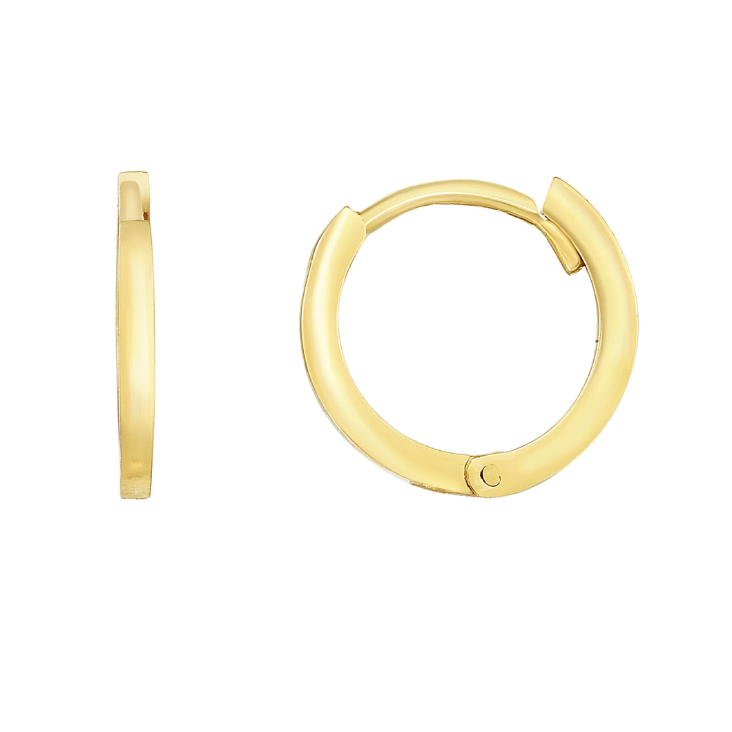14kt Gold Yellow Finish Drop Earring with Snap Clasp