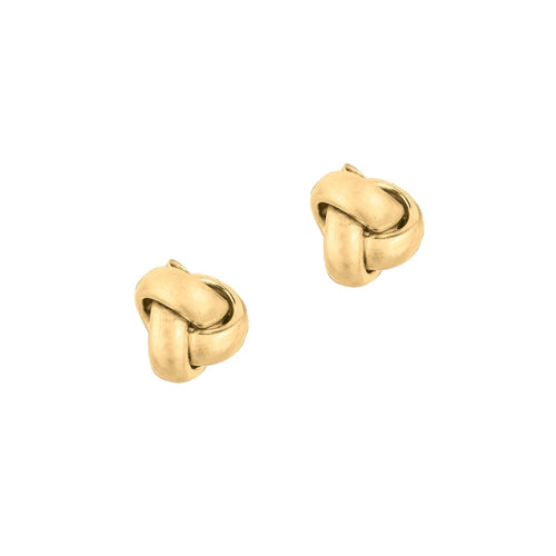 14K Yellow Gold Polished Knot Studs