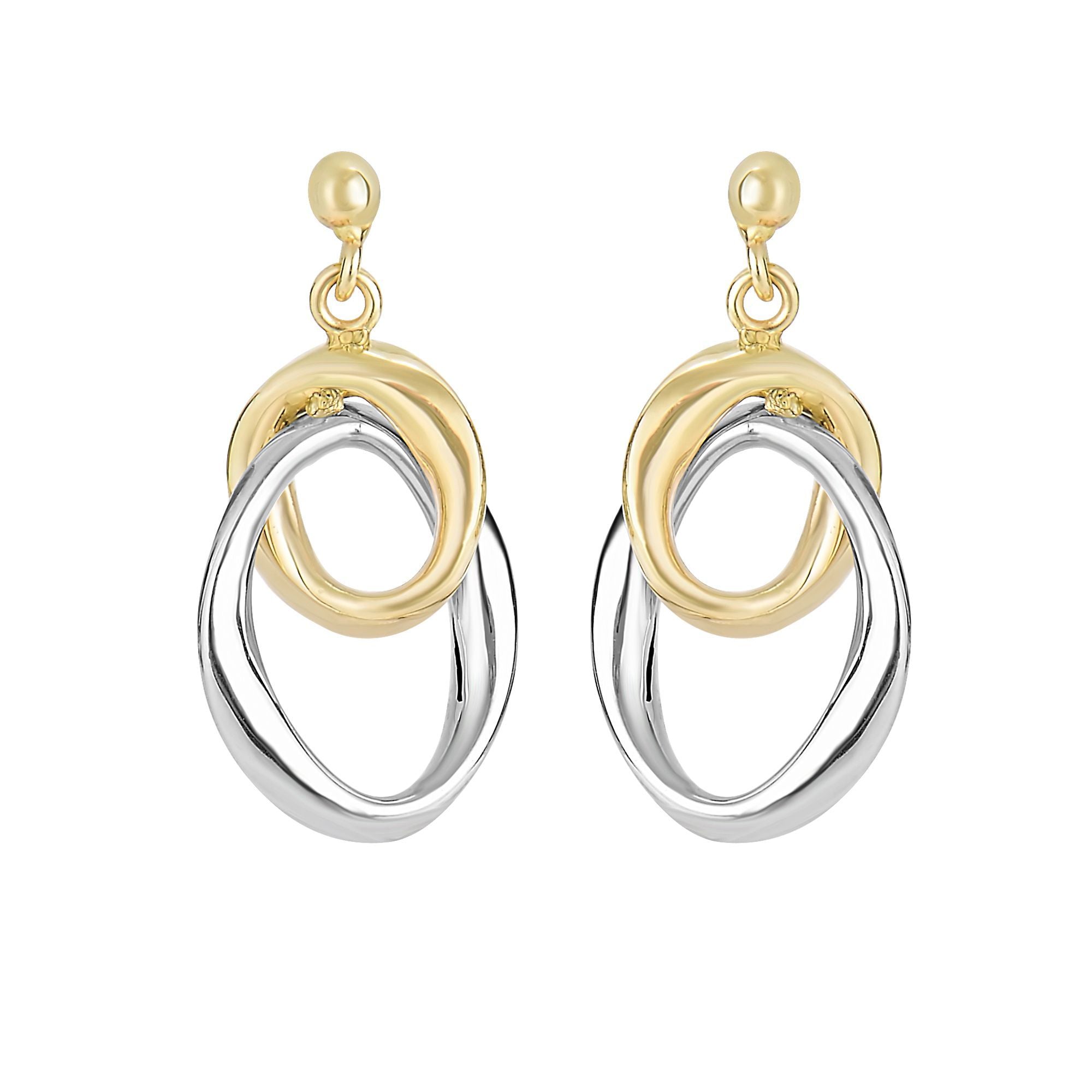 Silver with Rhodium Finis High outlets Polished Round Snug Gable Type Earring