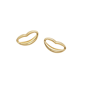 14K Yellow Gold Italian Kiss Stud Earrings