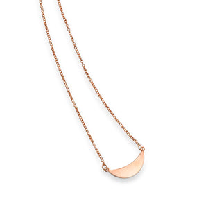 14K Yellow Gold 18" Cut-out Moon Necklace