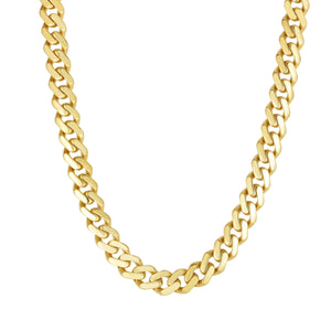 14K Yellow Gold Polished 22" 9.5mm Ferrara Chain Necklace