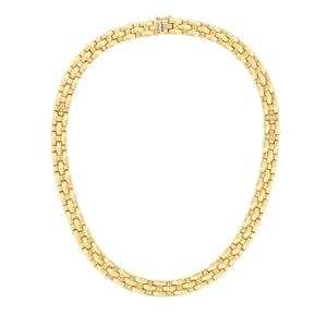 14K Yellow Gold 17" Classic Basketweave Necklace with Box Clasp