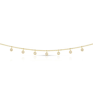 14K Yellow Gold 16" .3CT Diamond Drop Necklace