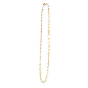 14K Yellow Gold 18" Mirrored Chain Necklace