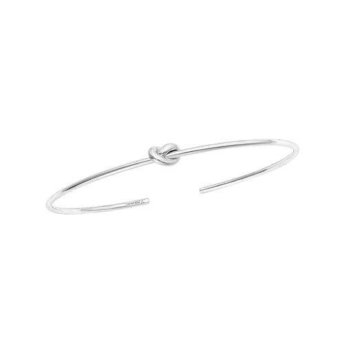 14K White Gold Amore Knot Cuff Bangle